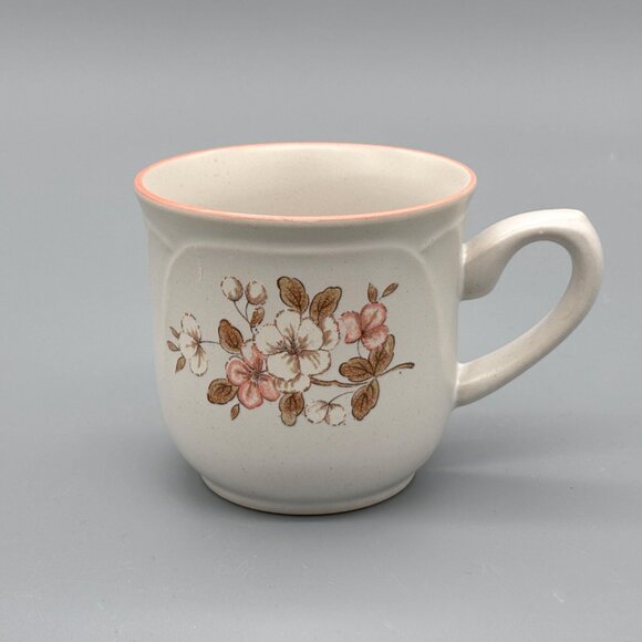 Vintage Countryware Stoneware Peachwood Floral Coffee Cups Set Of Four Japan - Picture 2 of 7